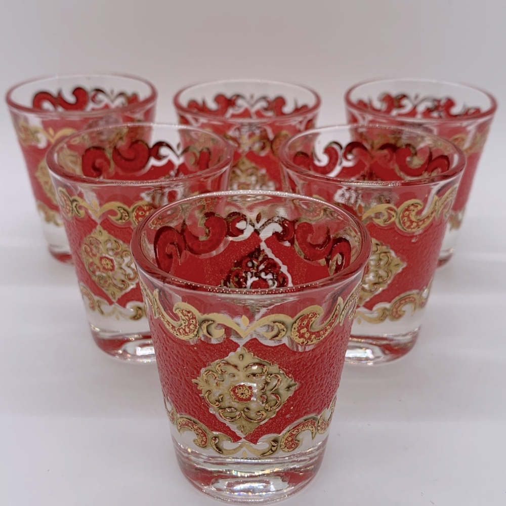 MCM Vintage Signed STARLYTE Shot Glasses Barware